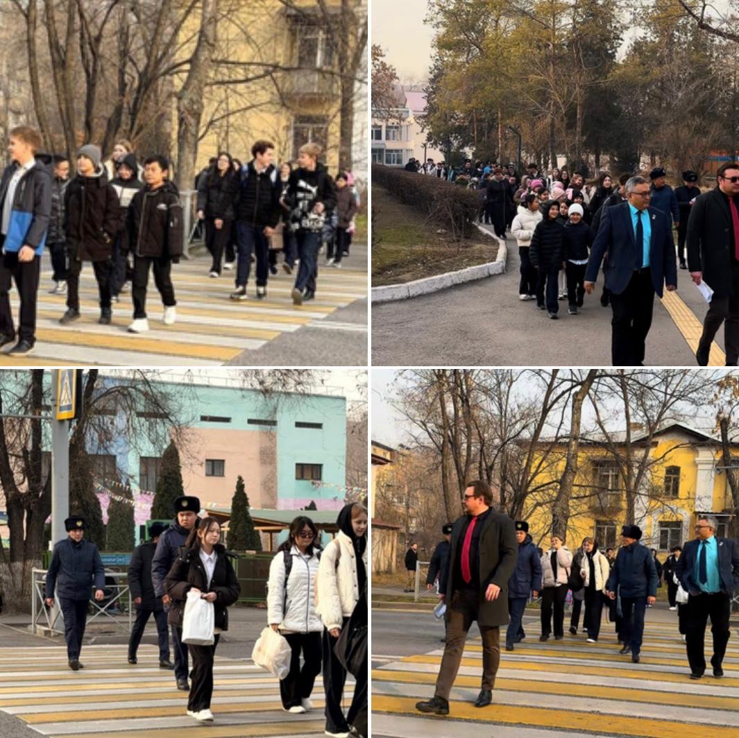 Қазақстан халық партиясы филиалының мамандары мен Алматы қаласының жол полициясы қызметкерлерінің қатысуымен өткізілген «Қауіпсіз жол» іс-шарасы